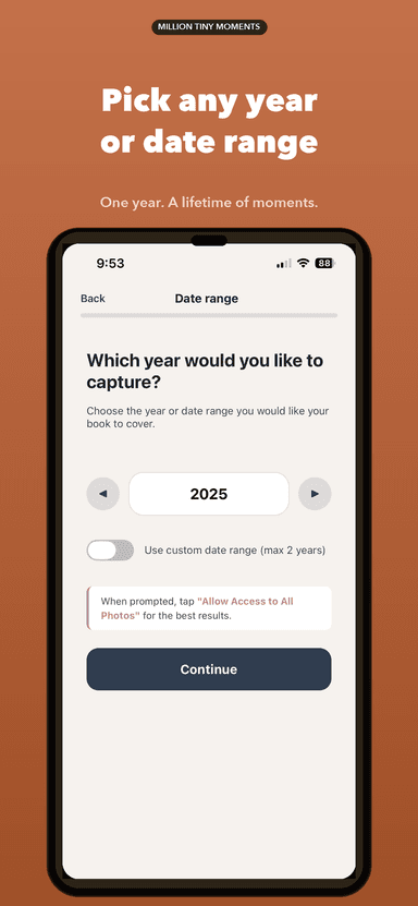 Pick your year or date range