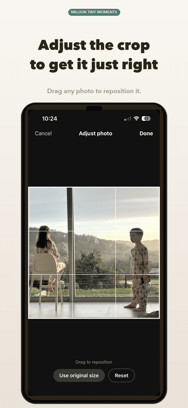 Adjust and reposition any photo